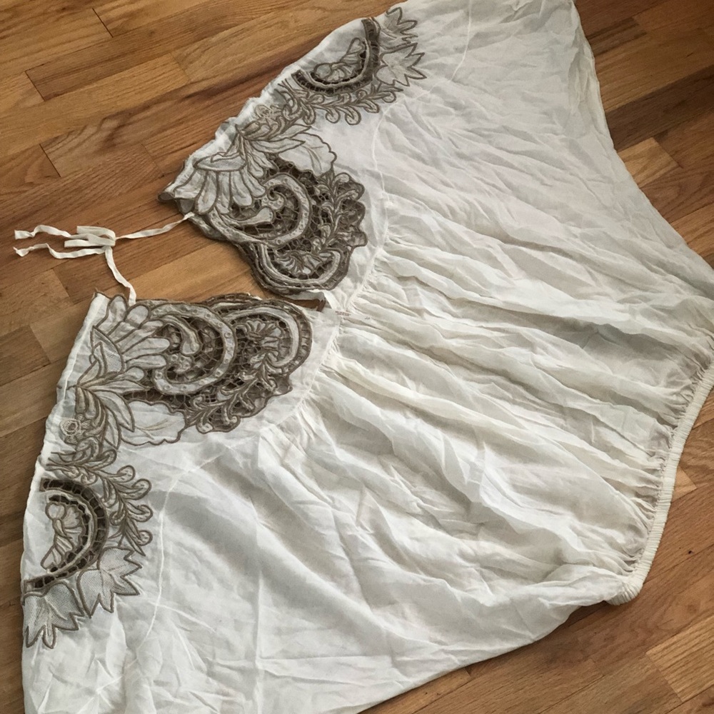 Free People L sheer and lace top